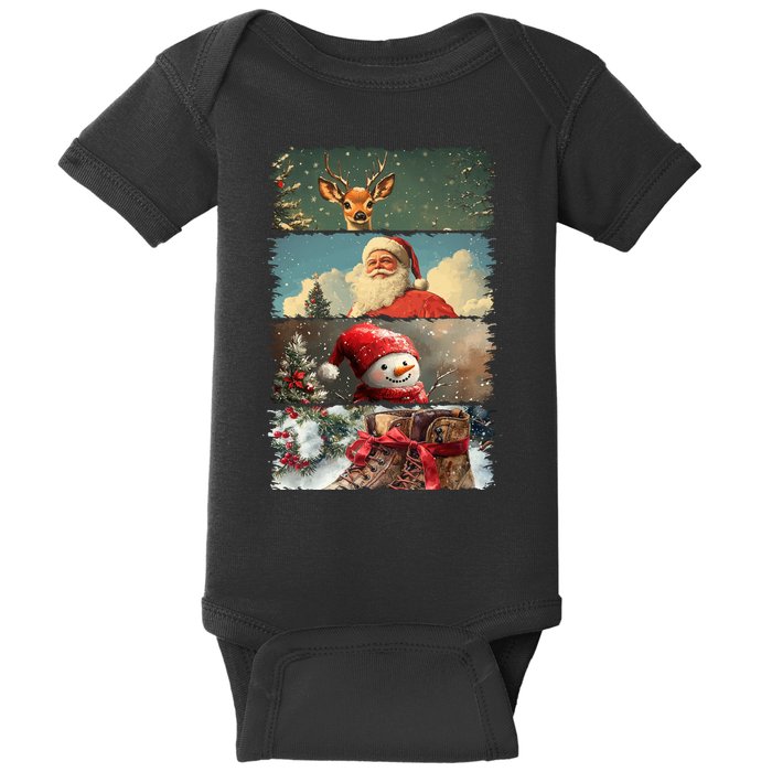 Retro Christmas Story Line Baby Bodysuit