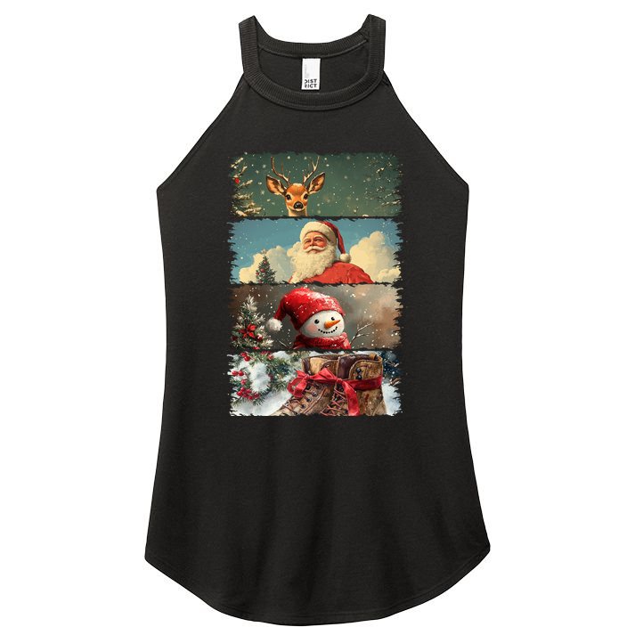 Retro Christmas Story Line Women's Perfect Tri Rocker Tank