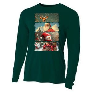 Retro Christmas Story Line Cooling Performance Long Sleeve Crew