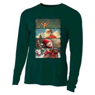 Retro Christmas Story Line Cooling Performance Long Sleeve Crew
