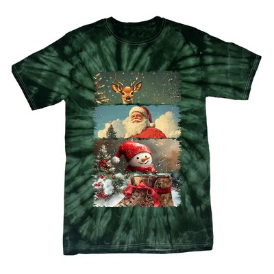 Retro Christmas Story Line Tie-Dye T-Shirt