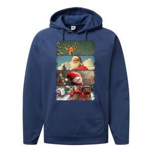 Retro Christmas Story Line Performance Fleece Hoodie