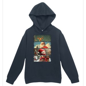 Retro Christmas Story Line Urban Pullover Hoodie