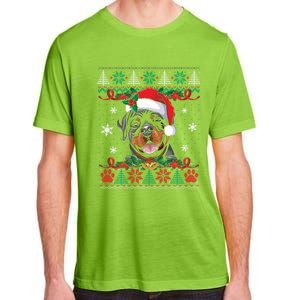 Rottweiler Christmas Santa Ugly Sweater Dog Lover Xmas Pjs Great Gift Adult ChromaSoft Performance T-Shirt