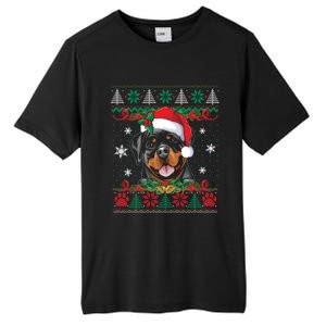 Rottweiler Christmas Santa Ugly Sweater Dog Lover Xmas Pjs Great Gift Tall Fusion ChromaSoft Performance T-Shirt