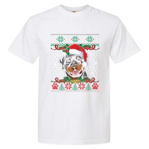 Rottweiler Christmas Santa Ugly Sweater Dog Lover Xmas Pjs Great Gift Garment-Dyed Heavyweight T-Shirt