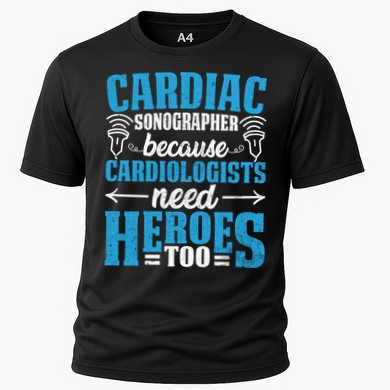Rdcs Cardiac Sonographer Ultrasound Tech Technician Novelty Gift Cooling Performance Crew T-Shirt