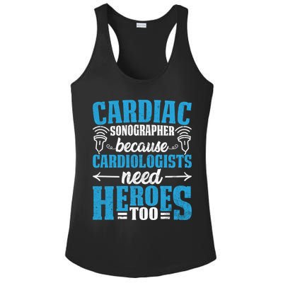 Rdcs Cardiac Sonographer Ultrasound Tech Technician Novelty Gift Ladies PosiCharge Competitor Racerback Tank