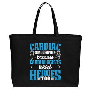 Rdcs Cardiac Sonographer Ultrasound Tech Technician Novelty Gift Cotton Canvas Jumbo Tote