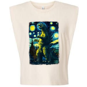 Retro Classic Starry Night Legendary Japanese Kaiju Garment-Dyed Women's Muscle Tee