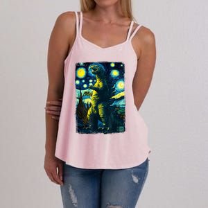 Retro Classic Starry Night Legendary Japanese Kaiju Women's Strappy Tank