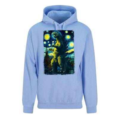 Retro Classic Starry Night Legendary Japanese Kaiju Unisex Surf Hoodie