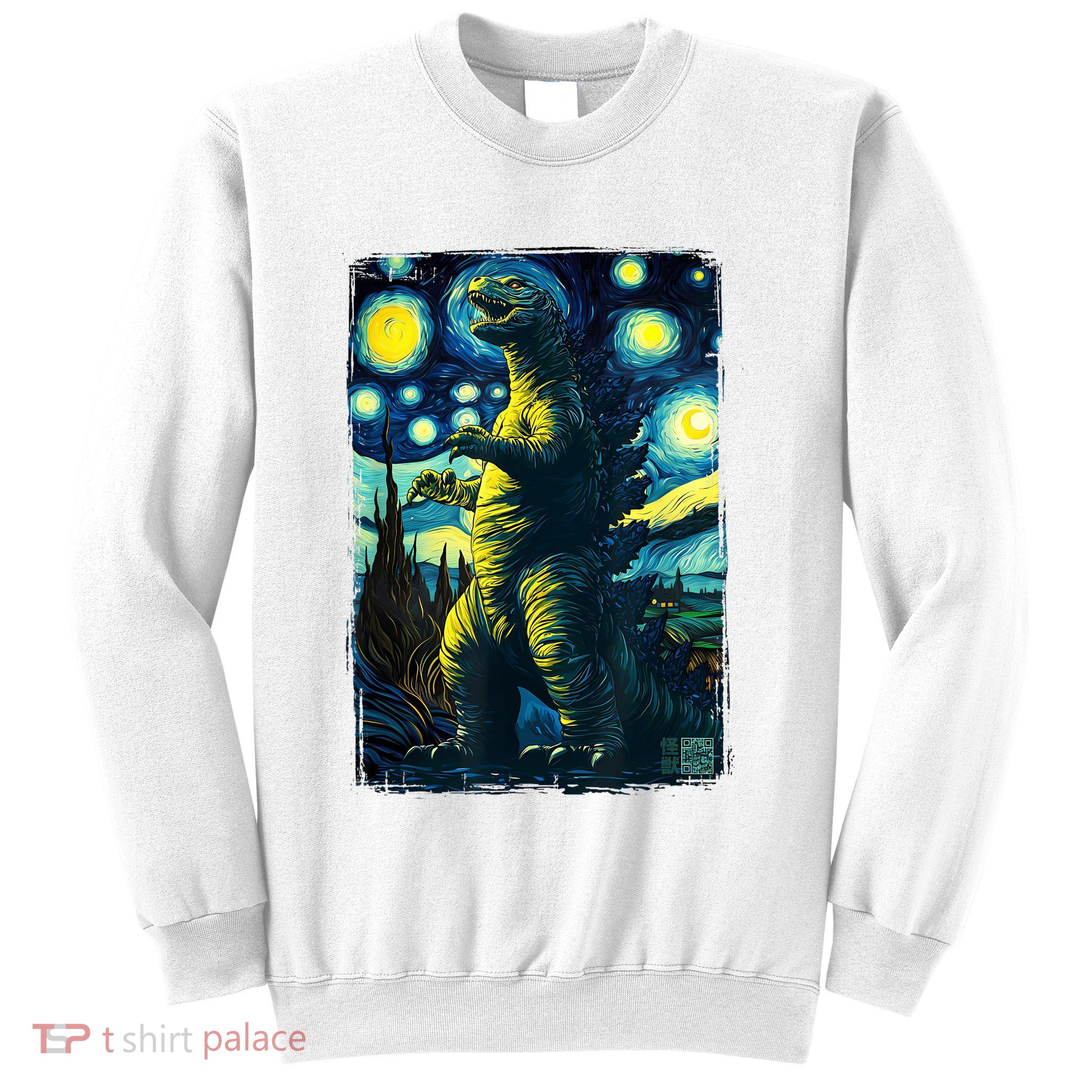 Retro Classic Starry Night Legendary Japanese Kaiju Sweatshirt