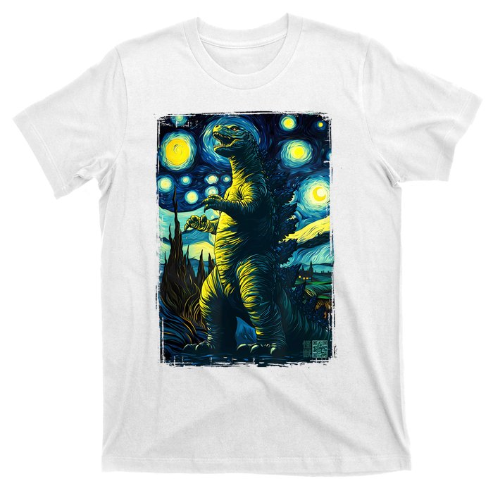 Retro Classic Starry Night Legendary Japanese Kaiju T-Shirt