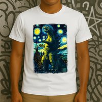 Retro Classic Starry Night Legendary Japanese Kaiju T-Shirt