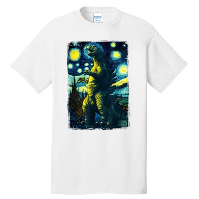 Retro Classic Starry Night Legendary Japanese Kaiju Tall T-Shirt