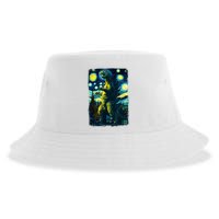 Retro Classic Starry Night Legendary Japanese Kaiju Sustainable Bucket Hat