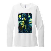 Retro Classic Starry Night Legendary Japanese Kaiju Womens CVC Long Sleeve Shirt