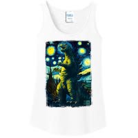 Retro Classic Starry Night Legendary Japanese Kaiju Ladies Essential Tank