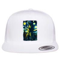 Retro Classic Starry Night Legendary Japanese Kaiju Flatbill Hat