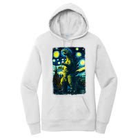 Retro Classic Starry Night Legendary Japanese Kaiju Women's Pullover Hoodie