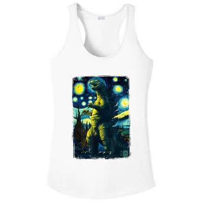Retro Classic Starry Night Legendary Japanese Kaiju Ladies PosiCharge Competitor Racerback Tank