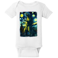 Retro Classic Starry Night Legendary Japanese Kaiju Baby Bodysuit