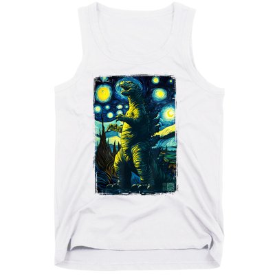 Retro Classic Starry Night Legendary Japanese Kaiju Tank Top