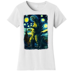 Retro Classic Starry Night Legendary Japanese Kaiju Women's T-Shirt