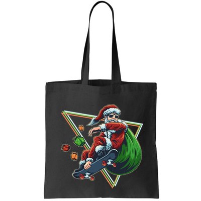Retro Christmas Skateboarding Sk8 Santa Claus Bag