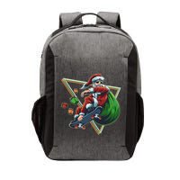 Retro Christmas Skateboarding Sk8 Santa Claus Vector Backpack