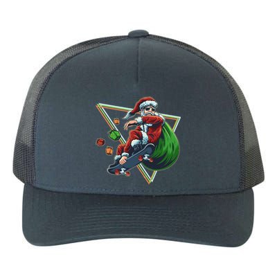 Retro Christmas Skateboarding Sk8 Santa Claus Yupoong Adult 5-Panel Trucker Hat