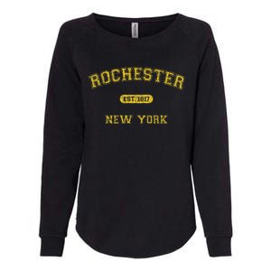 Retro College Style Rochester New York 1817 Womens California Wash Sweatshirt