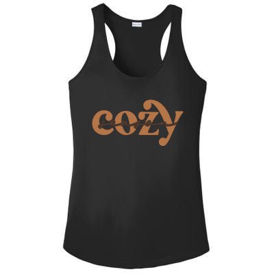 Retro Cozy Season Ladies PosiCharge Competitor Racerback Tank