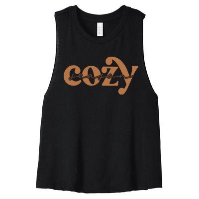 Retro Cozy Season Women's Racerback Cropped Tank