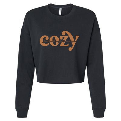 Retro Cozy Season Cropped Pullover Crew