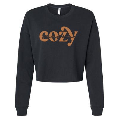 Retro Cozy Season Cropped Pullover Crew