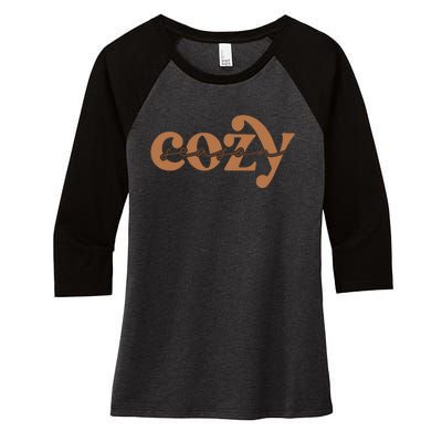 Retro Cozy Season Women's Tri-Blend 3/4-Sleeve Raglan Shirt