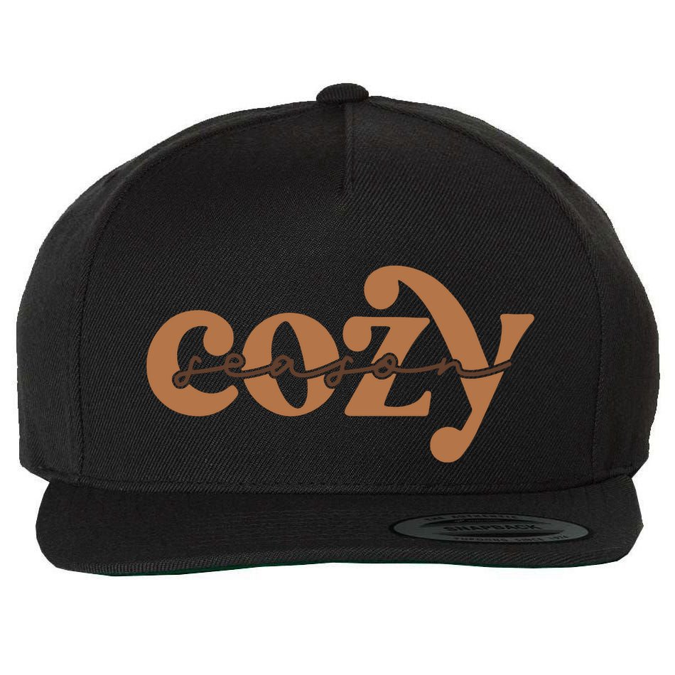 Retro Cozy Season Wool Snapback Cap