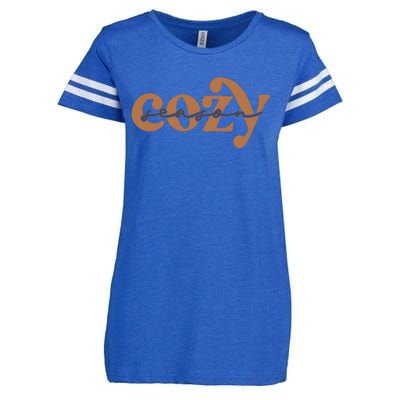 Retro Cozy Season Enza Ladies Jersey Football T-Shirt