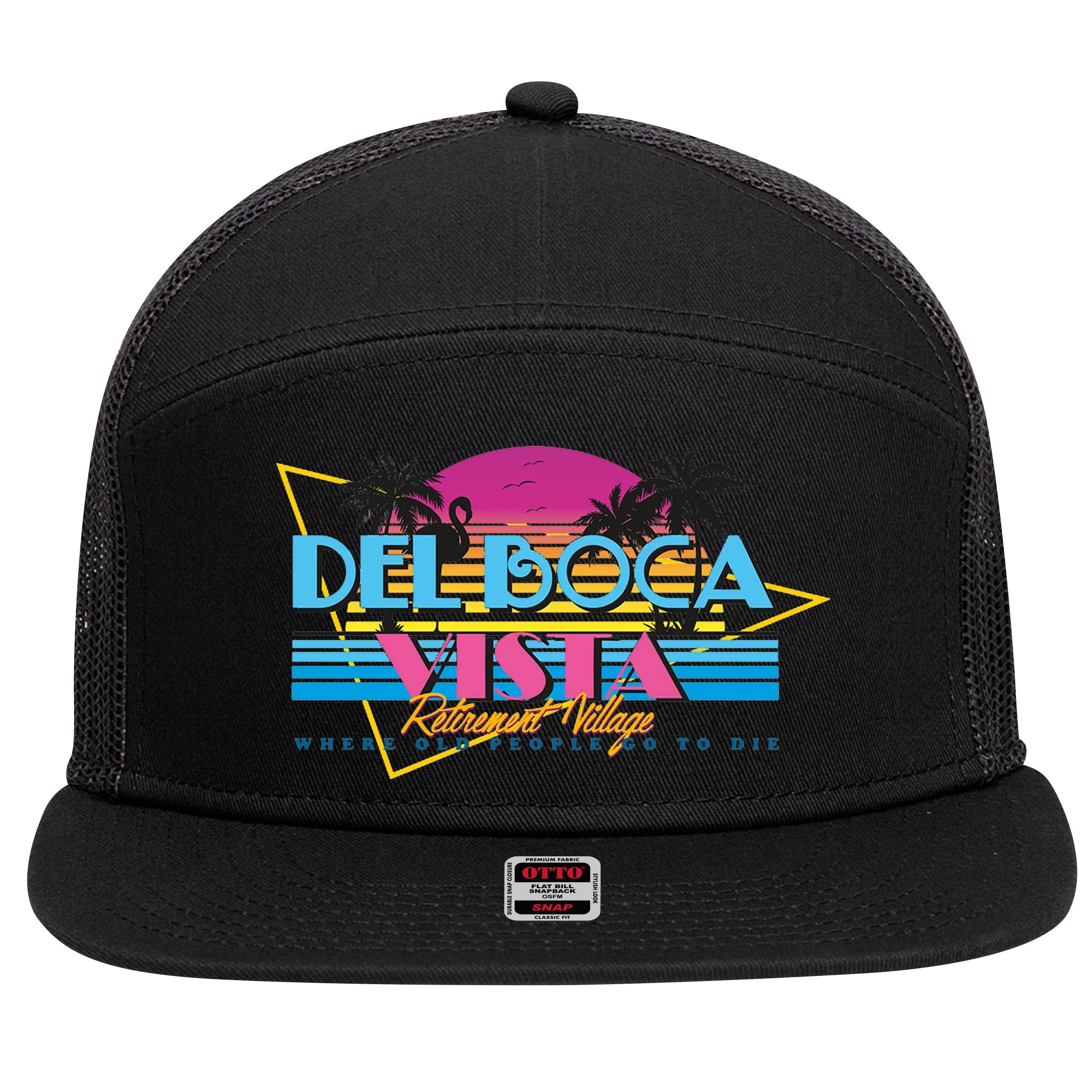 Retro City Summer Trip 7 Panel Mesh Trucker Snapback Hat