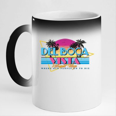 Retro City Summer Trip 11oz Black Color Changing Mug