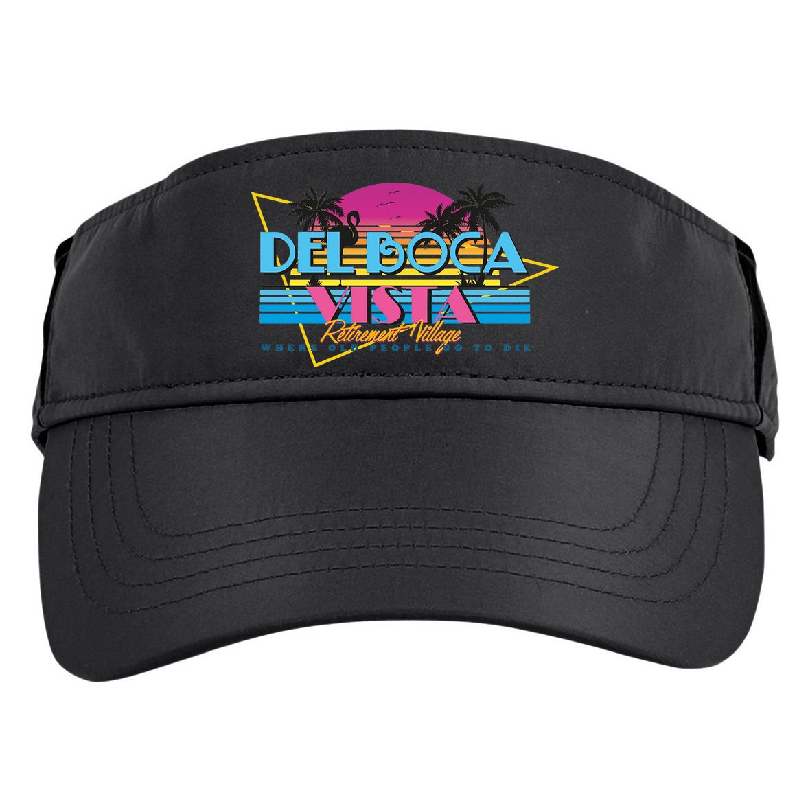 Retro City Summer Trip Adult Drive Performance Visor