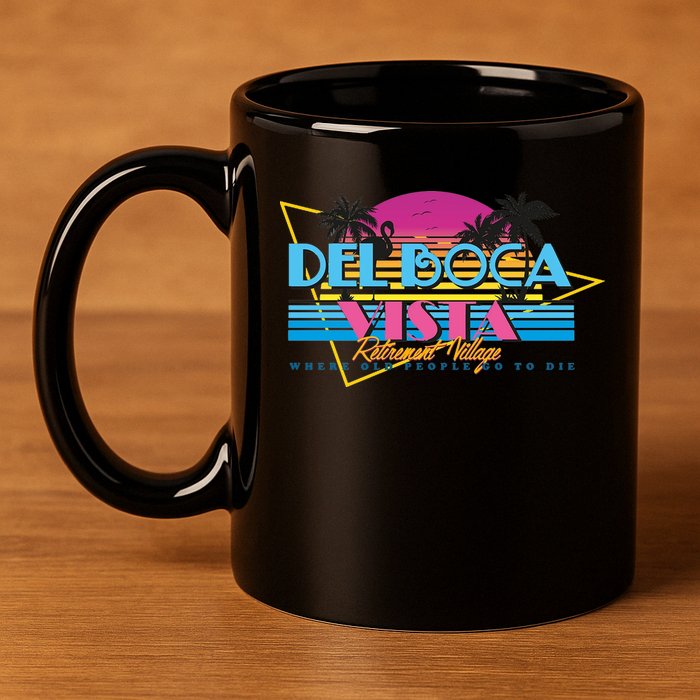 Retro City Summer Trip 11oz C Handle Ceramic Mug