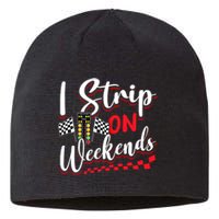 Race Car Street Racer Vintage I Strip On Weekends Gift Sustainable Beanie