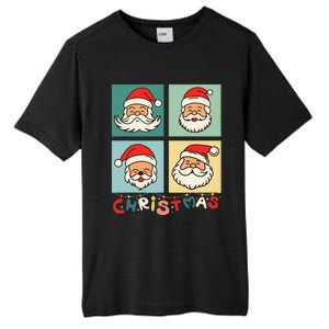 Retro Christmas Santa Face Funny Old Fashioned Xmas Costume Tall Fusion ChromaSoft Performance T-Shirt