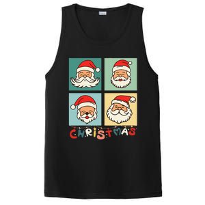 Retro Christmas Santa Face Funny Old Fashioned Xmas Costume PosiCharge Competitor Tank