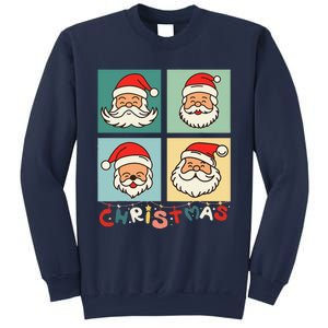 Retro Christmas Santa Face Funny Old Fashioned Xmas Costume Sweatshirt