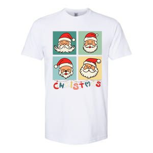 Retro Christmas Santa Face Funny Old Fashioned Xmas Costume Softstyle CVC T-Shirt