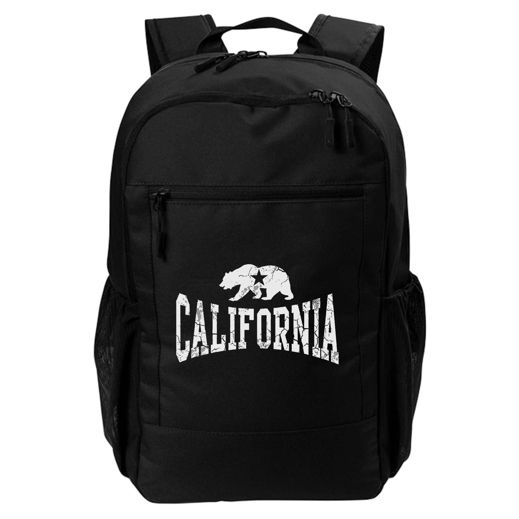 Retro California State Flag Bear Vintage Distressed Graphic Backpack